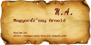 Mogyoróssy Arnold névjegykártya